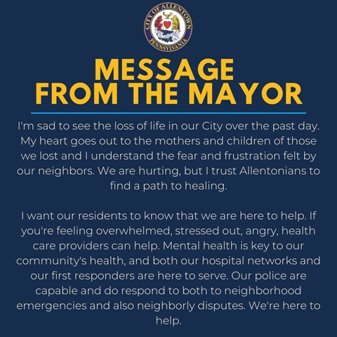 Mayor's Message on Recent Violence